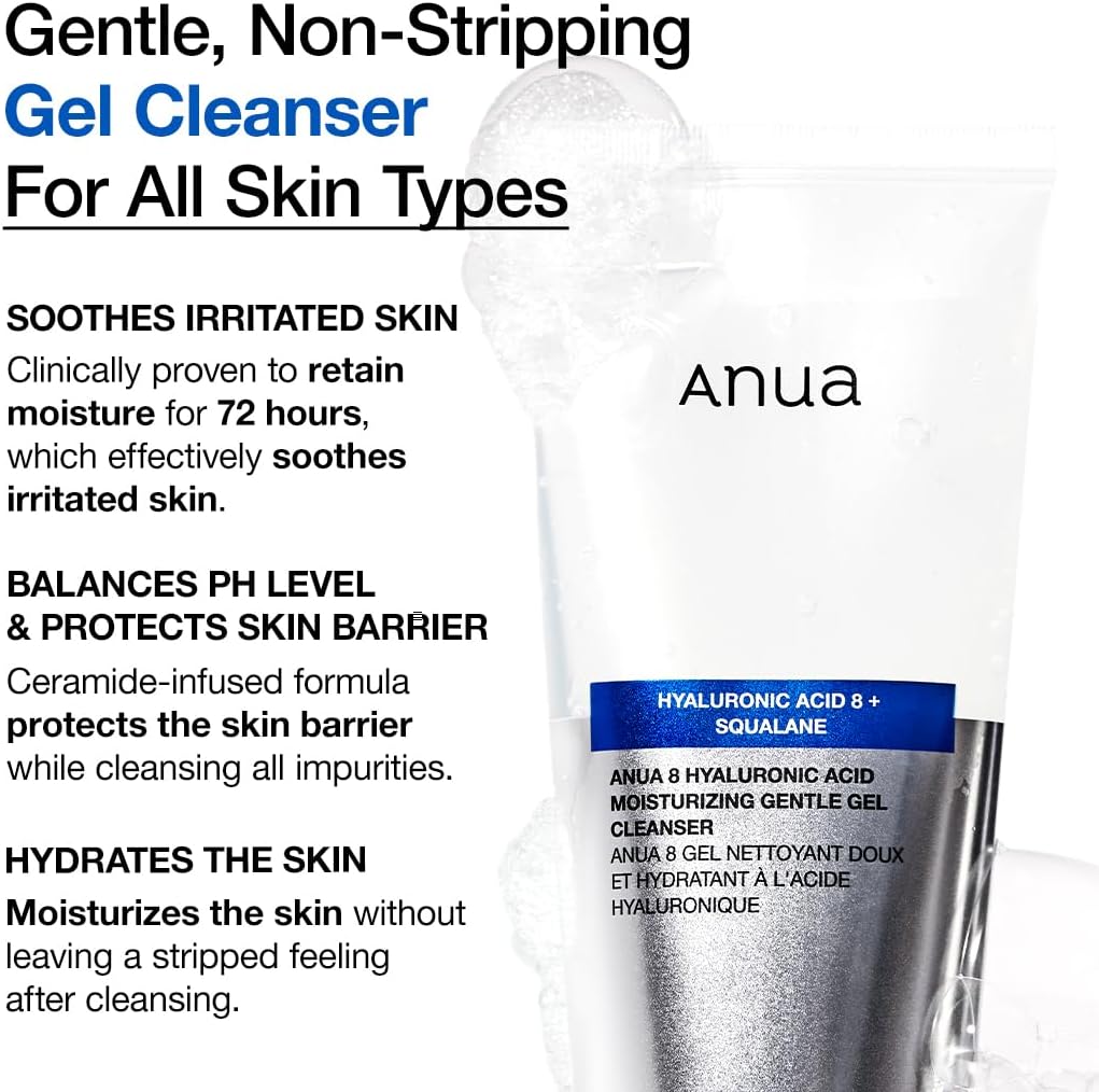 Anua 8 Hyaluronic Acid Moisturizing Gentle Gel Cleanser